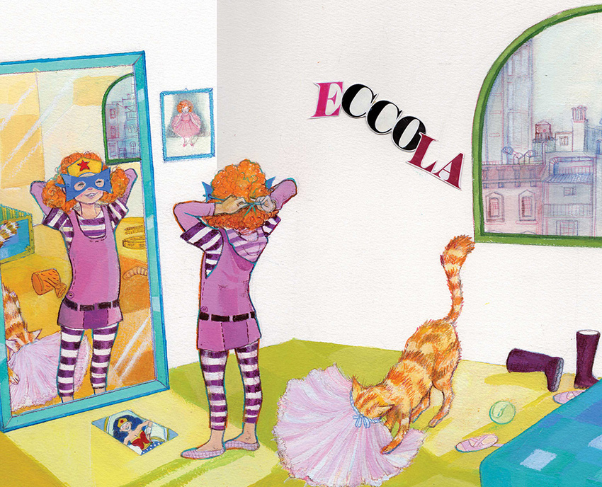 Cinzia Ghigliano, La bambina mascherata, libro illustrato per ragazzi, Interlinea edizioni