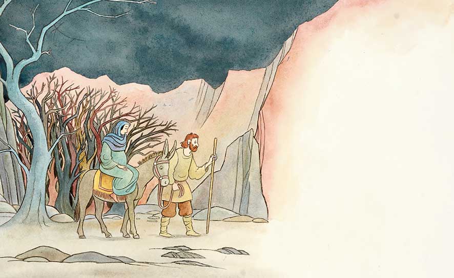 Piumini, La pancia di Maria, libro illustrato per bambini, Le rane Interlinea