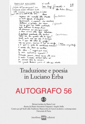 Traduzione e poesia in Luciano Erba - Autografo 56