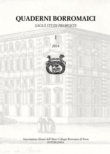 Quaderni Borromaici 1 - Saggi Studi Proposte