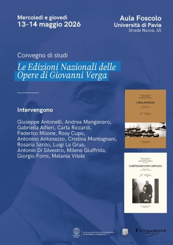Convegno di studi - Le Edizioni Nazionali delle Opere di Giovanni Verga