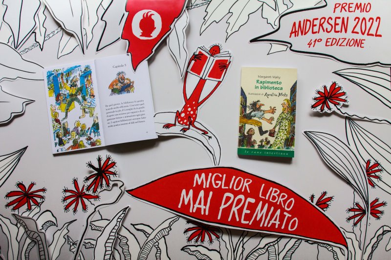 Il premio Andersen a Rapimento in biblioteca, un libro già classico: omaggio alla lettura e ai bibliotecari da parte di due grandi autori