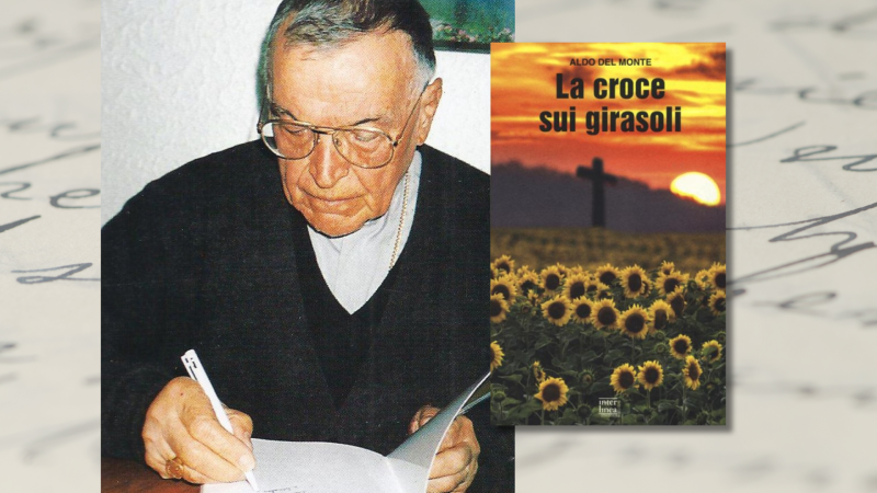 La croce sui girasoli del cappellano vescovo in Russia