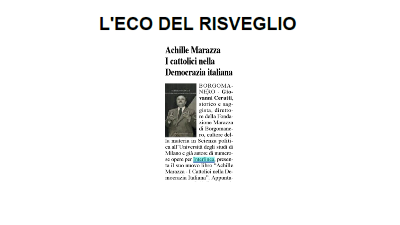 Il cattolicesimo liberale di Achille Marazza