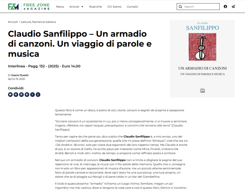 Un armadio di canzoni