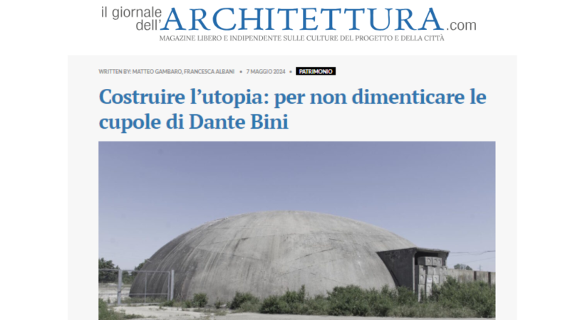 Dante Bini. Costruire l'utopia