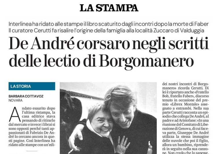 De André il corsaro negli scritti delle lectio di Borgomanero