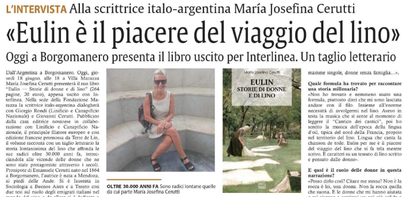 «Eulin è il piacere del viaggio del lino»