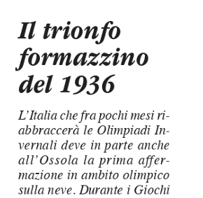 Il trionfo formazzino del 1936