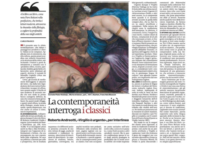 La contemporaneità interroga i classici