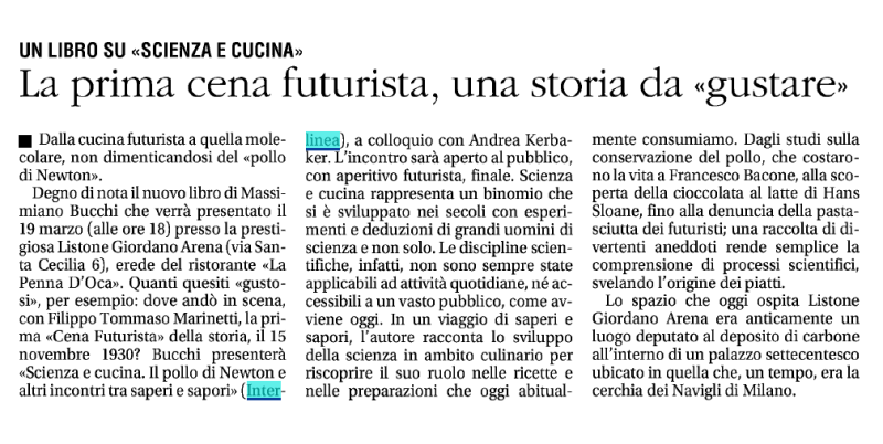 Scienza e cucina