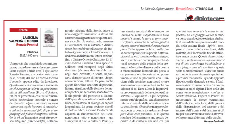 La Sicilia salverà il mondo, Renato Pennisi