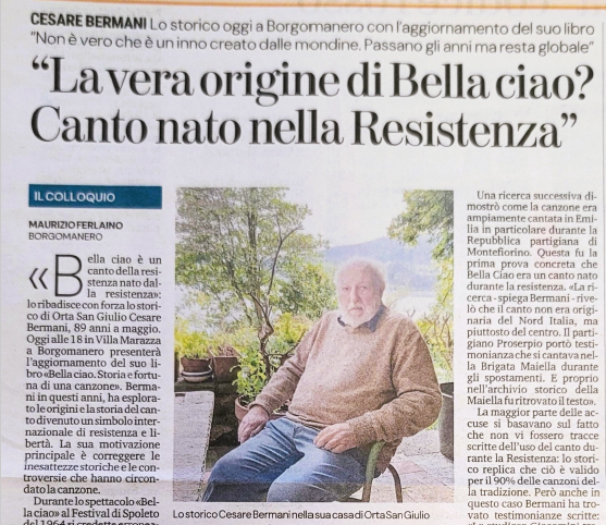 "La vera origine di Bella ciao? Canto nato nella Resistenza"