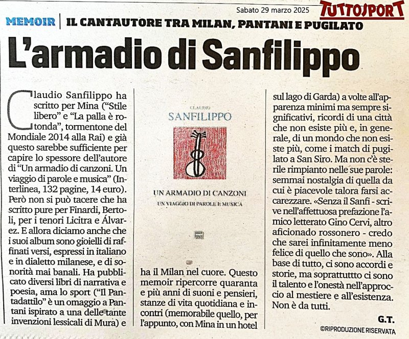 Un armadio di canzoni