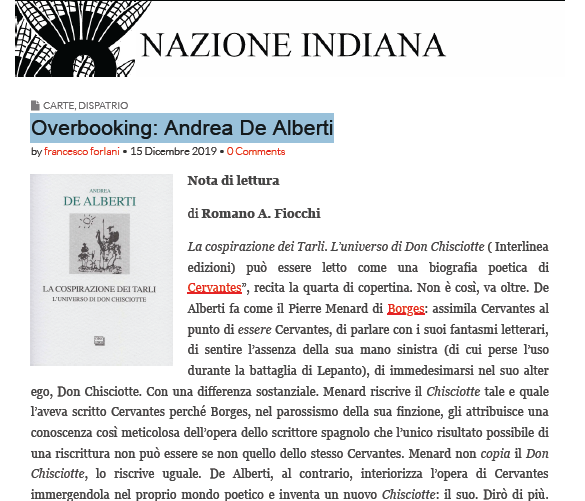 La cospirazione dei tarli