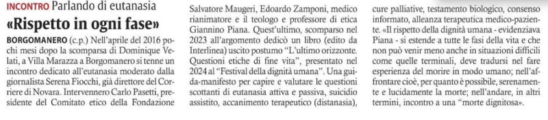 «Rispetto in ogni fase»