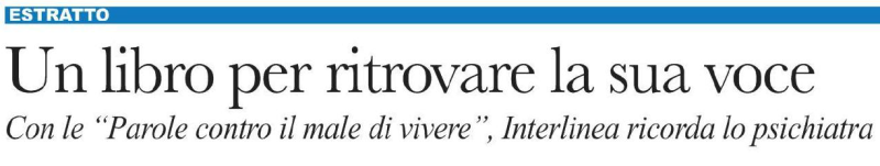 Parole contro il male di vivere